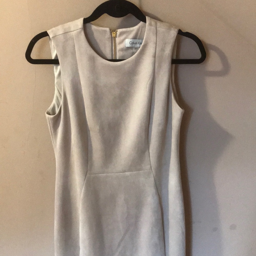 Calvin Klein Suede Sleeveless Dress